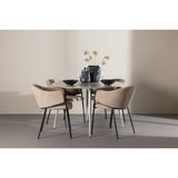 Plaza, Evelina Rund matgrupp Beige,Svart, Beige, ⌀120