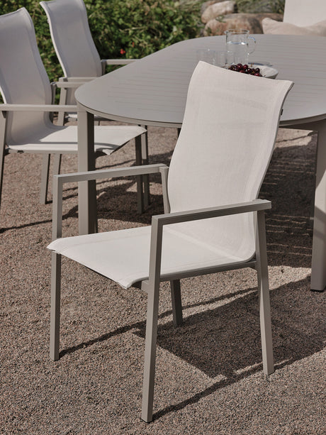 Comfy Karmstol Light Grey/Off-White