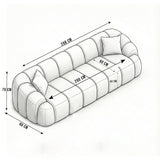 Octavio (268 x 70 x 80 cm) 4-sits soffa Vit