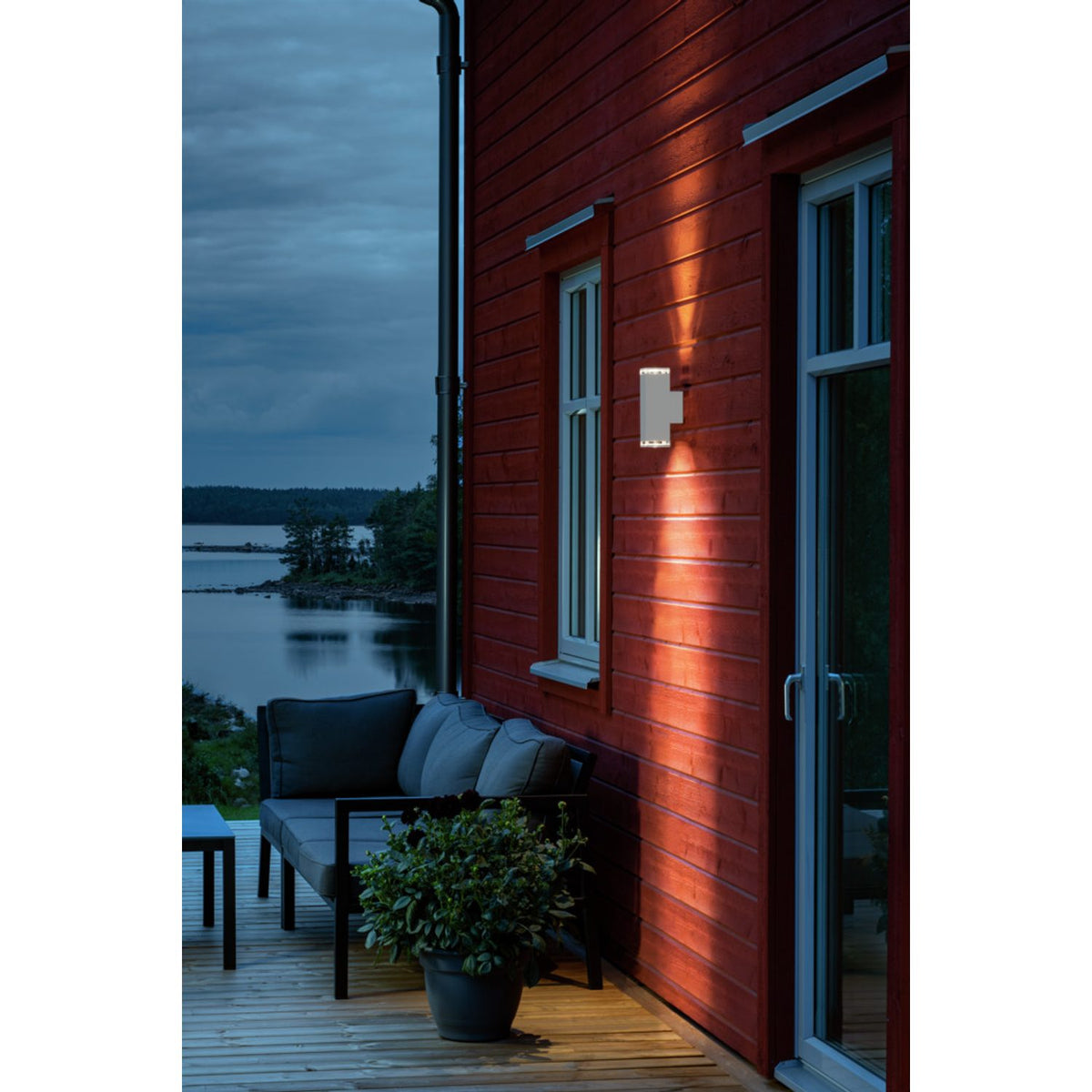 Pollux 2xGU10 Vägglampa Ute Vit, 23.5 cm