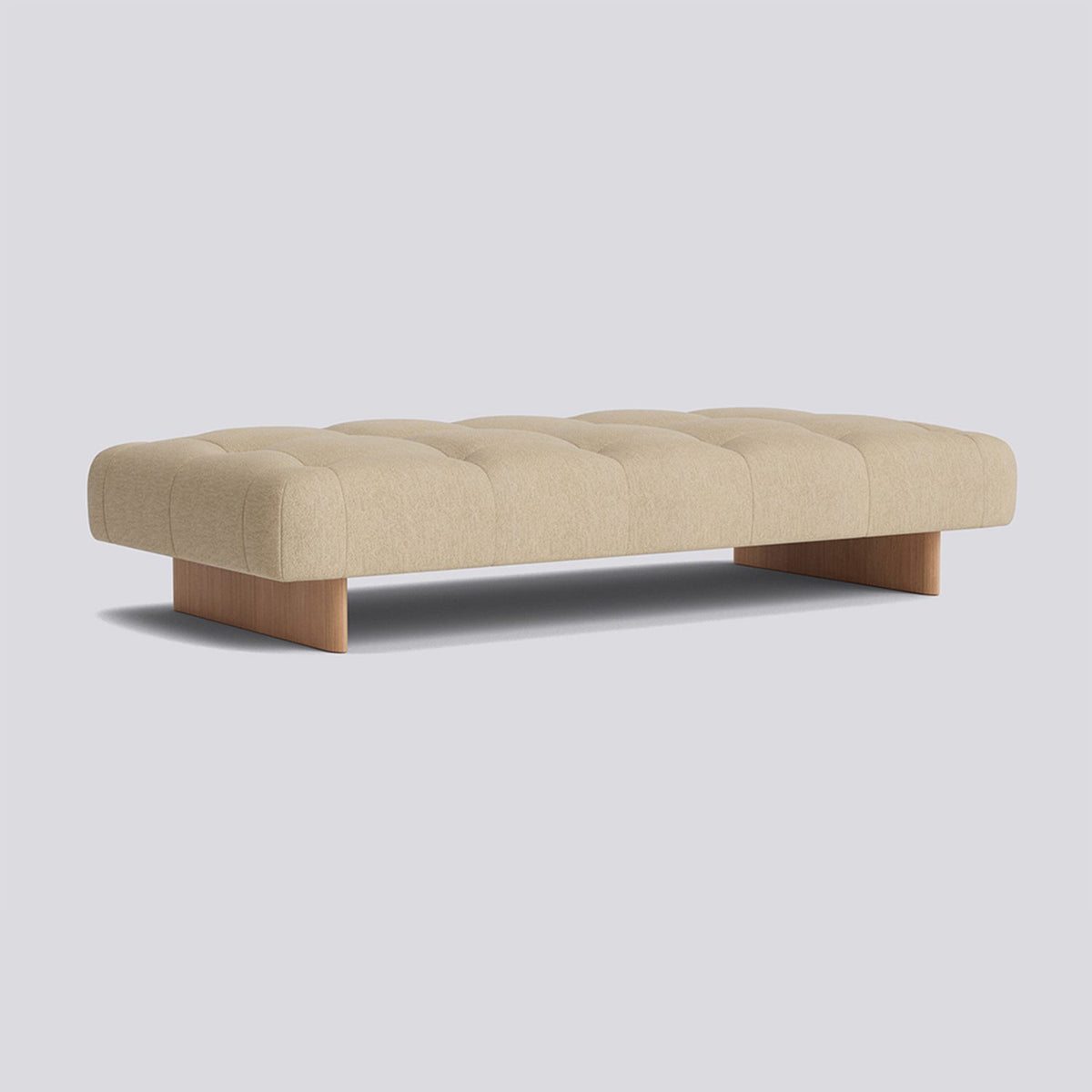 Quilton Lift 210 × 105 cm Dagbädd Turf Sand, ekfaner med vattenbaserad lack