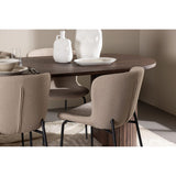 Härön, Modesto Ovalt matgrupp Beige,Svart, Mocka, 200 x 90
