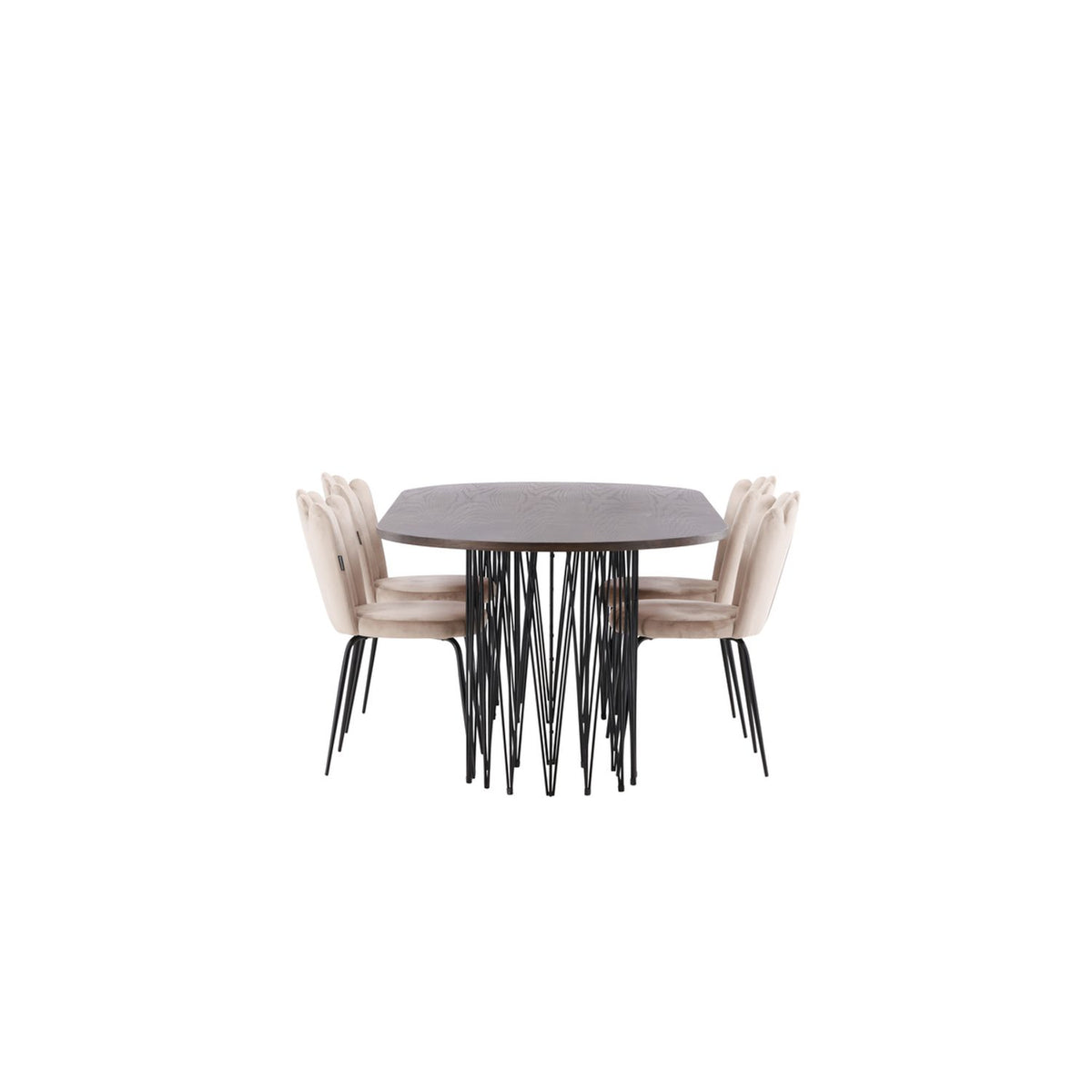 Stone, Limhamn Oval matgrupp Beige, Mocka, 4st