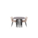 Stone, Limhamn Oval matgrupp Beige, Mocka, 4st