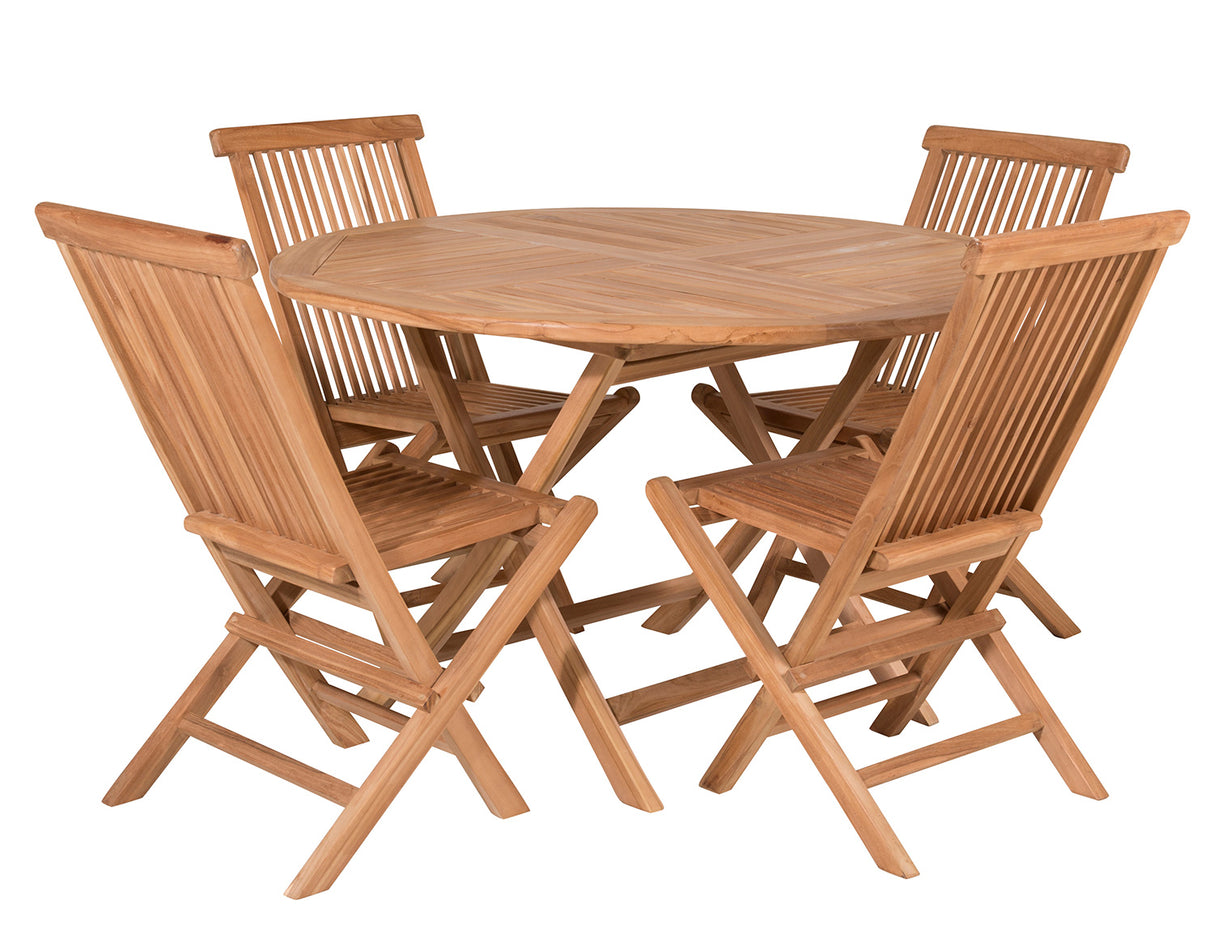 Rimini Matgrupp 100 cm ink Fällstolar Teak
