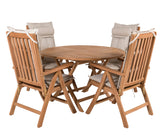 Rimini Matgrupp 100 cm ink Positionsstolar Teak