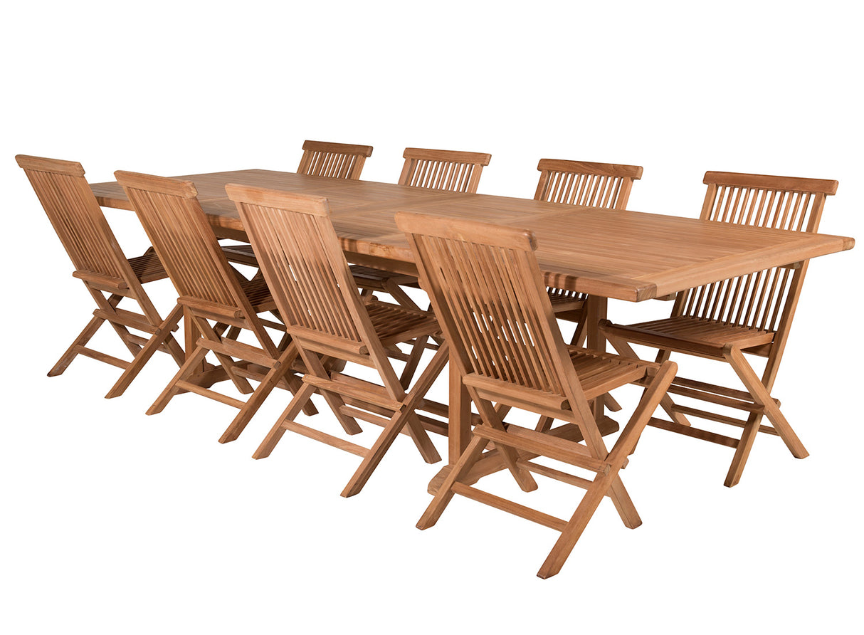 Rimini Matgrupp ink 8 st Fällstolar Teak
