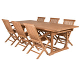 Rimini Matgrupp ink 6 st Fällstolar Teak