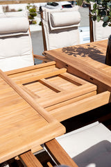 Rimini Bord 110x195-295 cm Teak