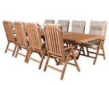 Rimini Matgrupp ink 8 st Positionsstolar Teak