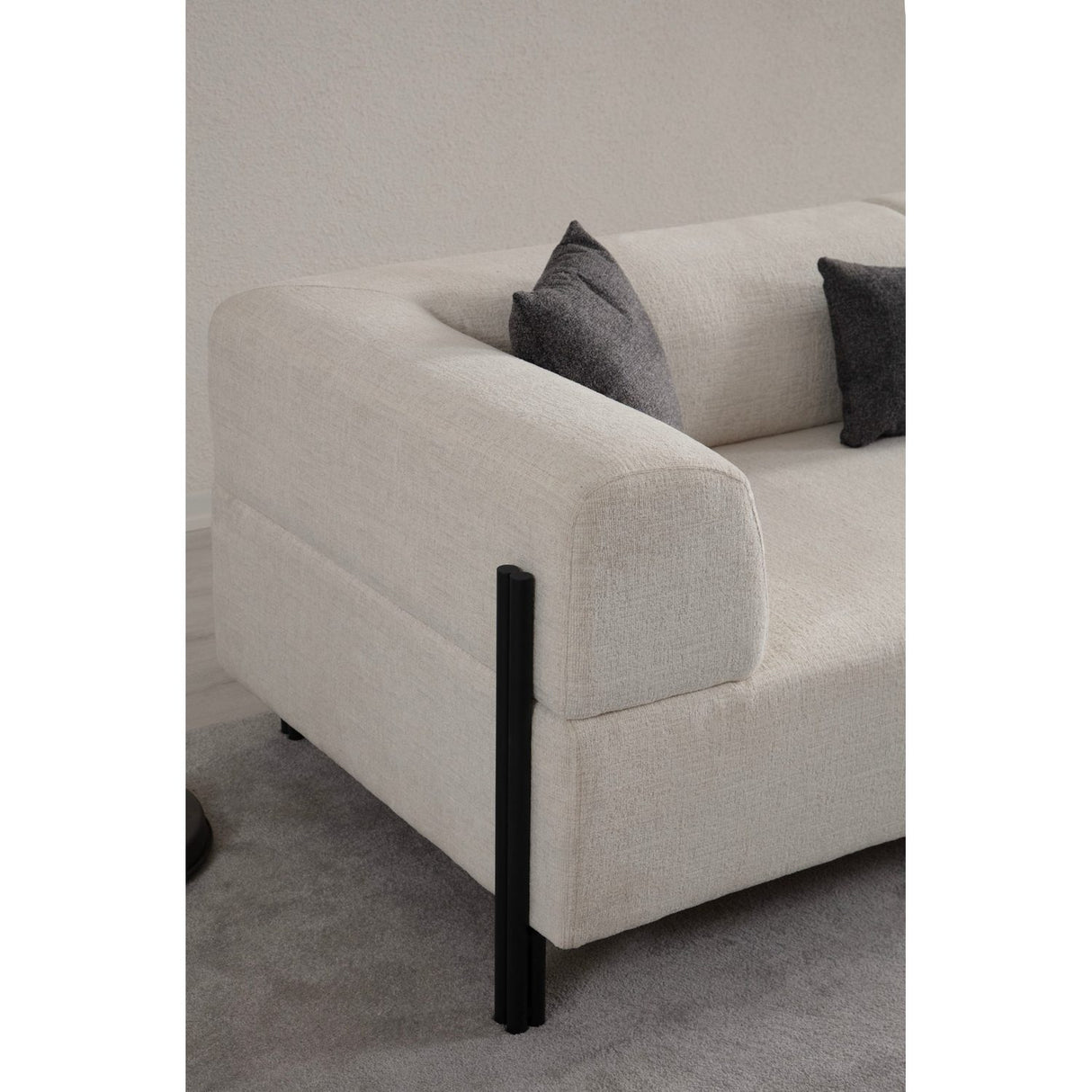 Doha 3-sits (225 x 93 x 75 cm) 3-sitssoffa Vit
