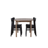 Andy, Montros Oval matgrupp Svart, Natur, 180 x 90