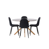 Piazza, Polar Rund matgrupp Svart, Grå, ⌀120