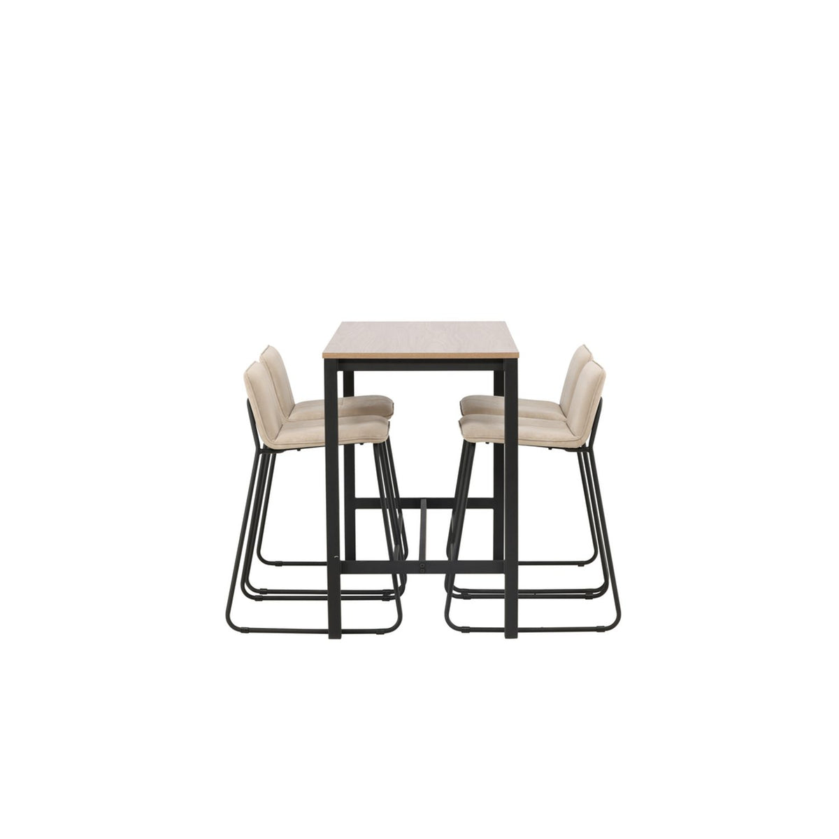 Camden, Bisbee Rektangulär matgrupp Beige,Svart, Valnöt, 120 x 60