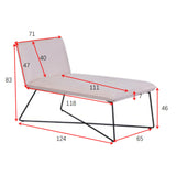 X-lounge Loungestol Beige, 128 x 83 x 71