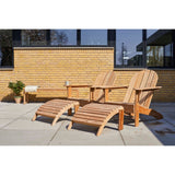 Adirondack Däckstol med Fotpall Teak