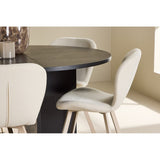 Strada, Lilja Oval matgrupp Beige, Svart, ⌀120