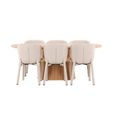 Stjärnö, Astoria Oval matgrupp Beige, Natur, 200 x 90