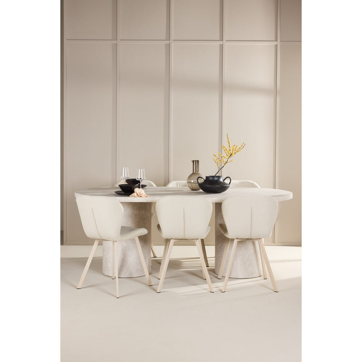Narvik, Lilja Oval matgrupp Beige, Beige, 200 x 100