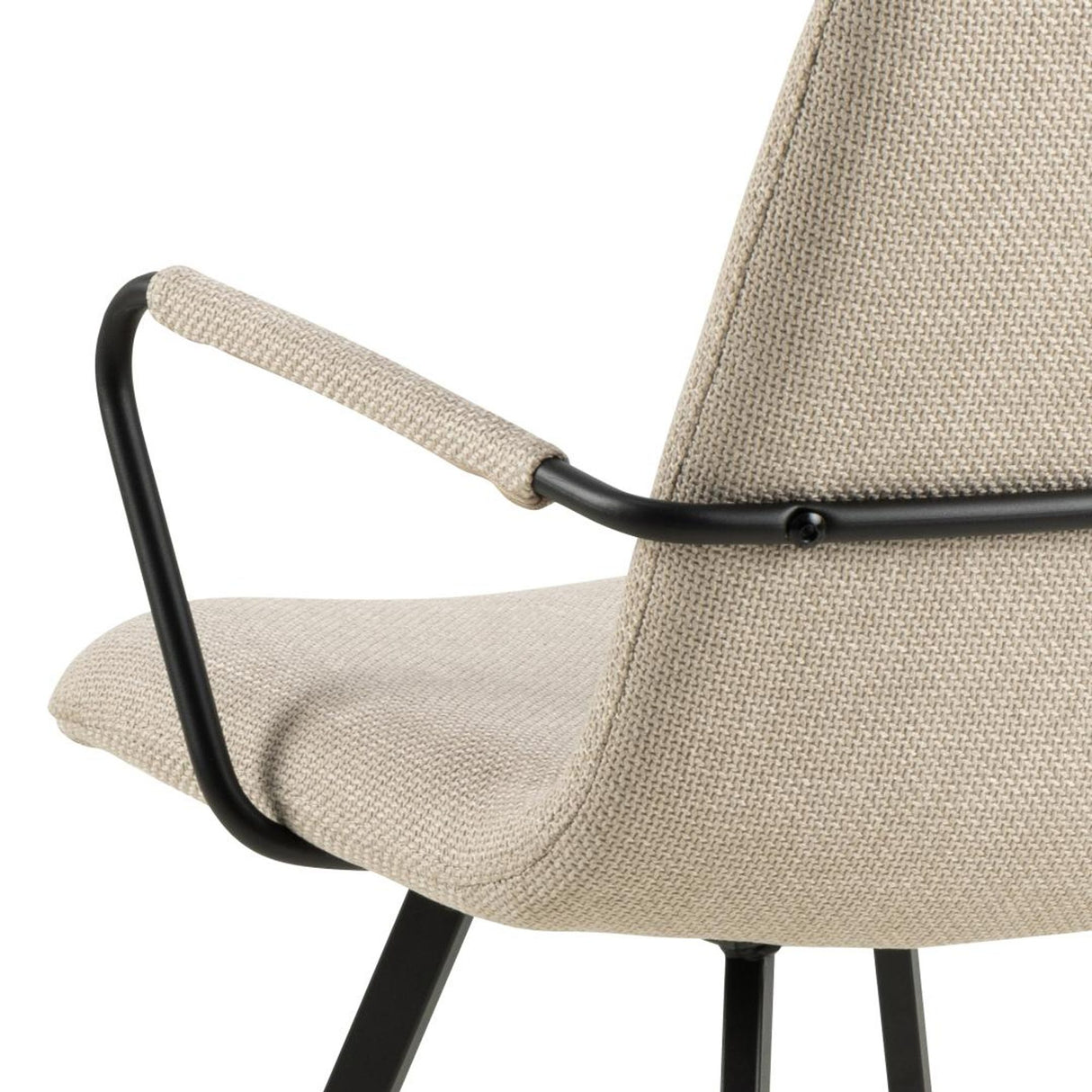Selina Matstol med Armstöd Basel tyg Beige