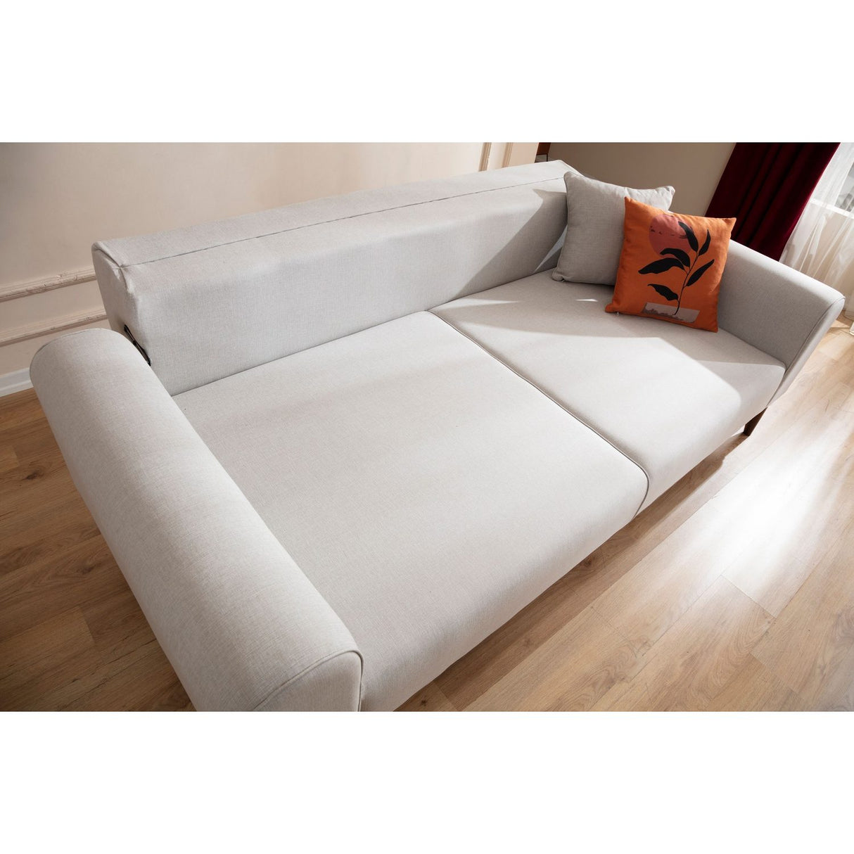 Astana 3-sits (222 x 90 x 80 cm) 3-sits bäddsoffa Creme