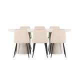 Narvik, Night Oval matgrupp Beige, Svart, Beige, 200 x 100