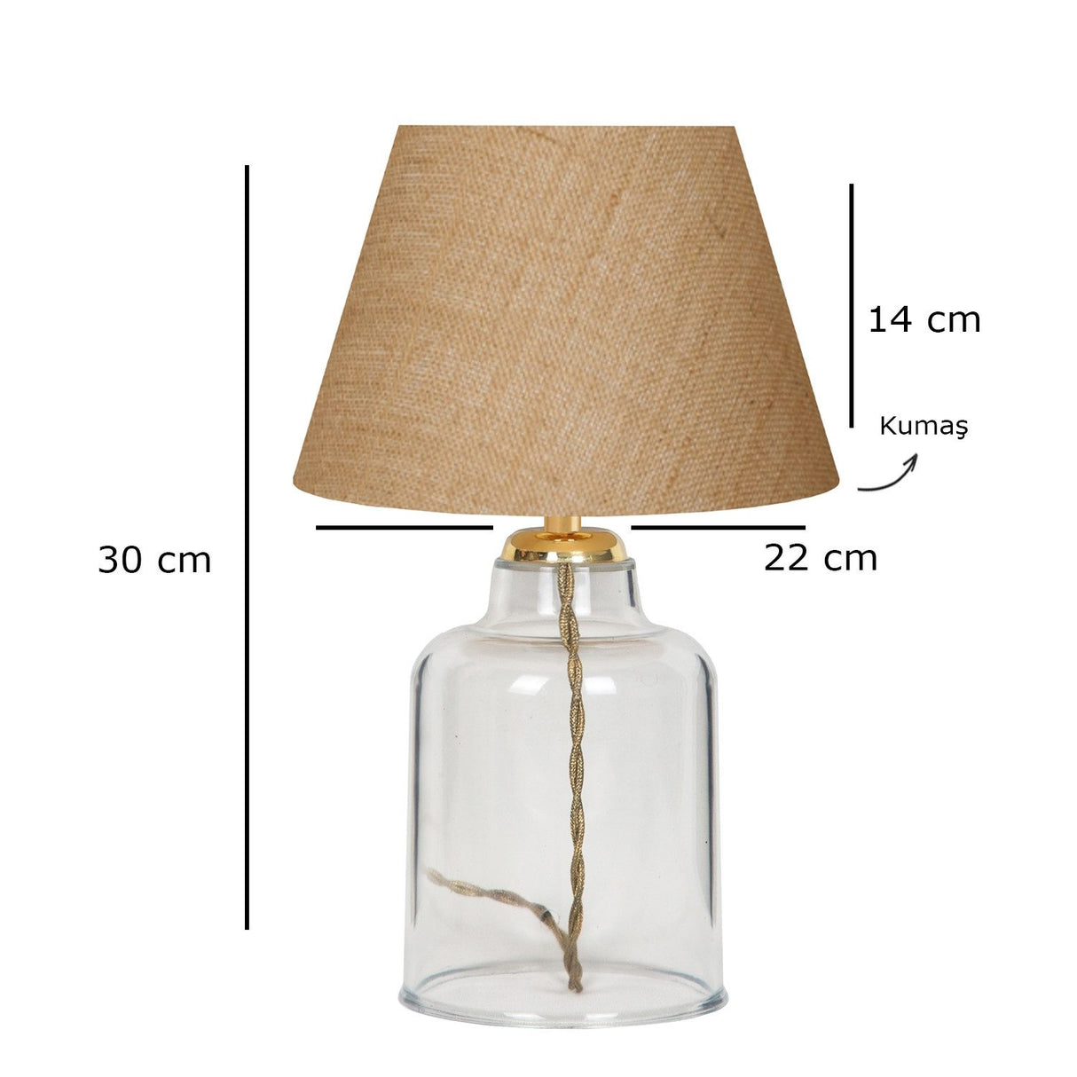 Ela (22 x 14 cm) Creme Bordslampa