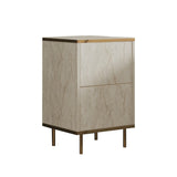 Bilbao Travertine / Gold Nattduksbord