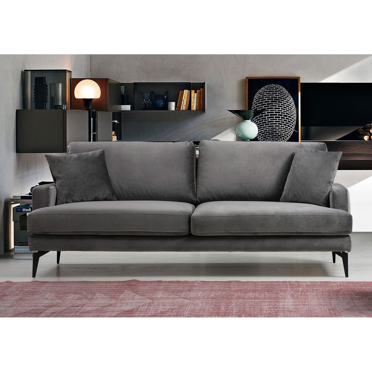 Tbilisi 3-sits (205 x 90 x 88 cm) 3-sitssoffa Grå