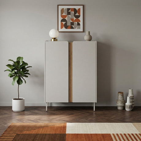 Lucile (90 x 120,4 x 40,5 cm) Sideboard Sandsten naturlig ek