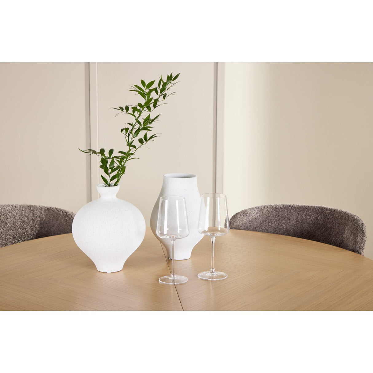 Strada, Astoria Oval matgrupp Brun, Vitputsad, 4st