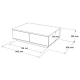 Bissau (90 x 28,6 x 60 cm) Soffbord Atlantisk furu antracit