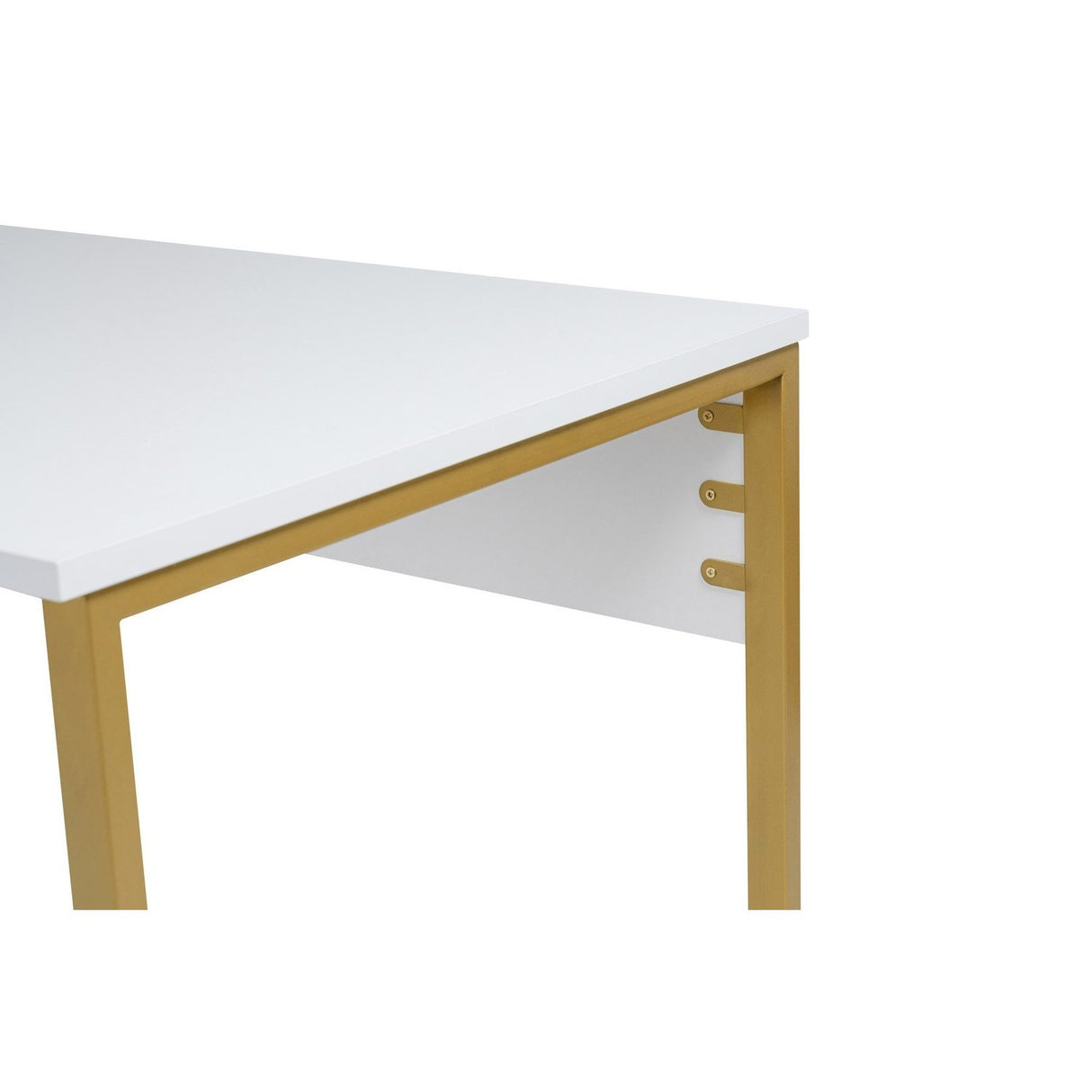 Gaborone dubbel studie-/skrivbord (240 x 74 x 60 cm) Skrivbord för studier Vit Guld