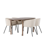 Andy, Berit Oval matgrupp Beige,Svart, Natur, 180 x 90