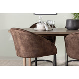 Andy, Evening Oval matgrupp Svart,Brun, Natur, 180 x 90