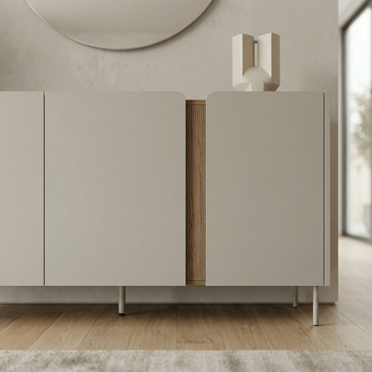 Prague (150 x 82,9 x 40,5 cm) Konsolbord Sandsten naturlig ek