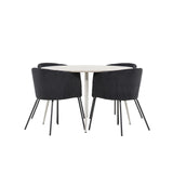 Plaza, Berit Rund matgrupp Svart, Beige, ⌀120