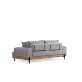 Eti Oak 3-sits (220 x 98 x 78 cm) 3-sitssoffa Grå