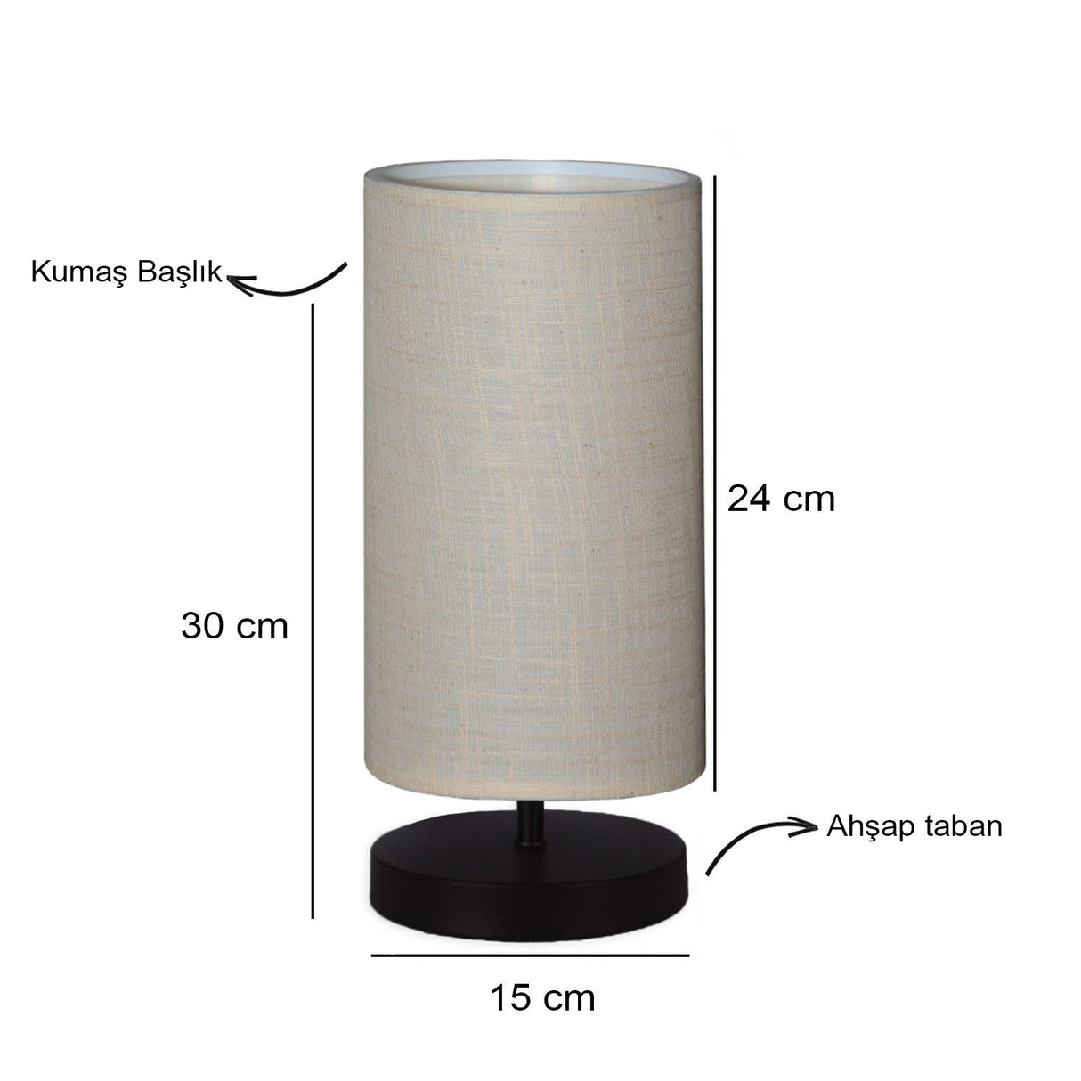 Chiang Mai (24 x 15 cm) Creme Bordslampa