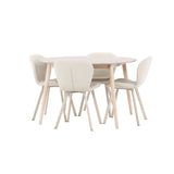 Flora, Lilja Runt matgrupp Beige, Vitlasyr, ⌀120