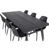 Sleek, Polar Rektangulär matgrupp Svart, Svart, 195 x 95