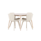 Flora, Lilja Runt matgrupp Beige, Vitlasyr, ⌀120