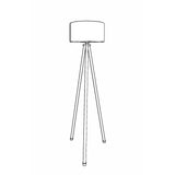 Oslo (H 138 cm) Creme Svart Golvlampa