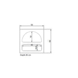 Graz (50 x 40 cm) Nattduksbord Vit