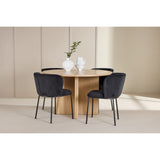 Strada, Edina Oval matgrupp Svart, Vitputsad, 4st