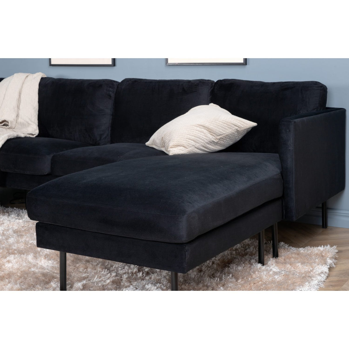 Zoom Schäslongsoffa Svart