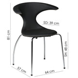 Flair Stol Light Brown Leather, Chrome