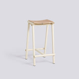 Taburete 8 65 cm Barpall ekfaner med vattenbaserad lack, Eggshell – pulverlackerat stål