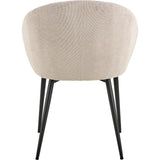 Menton Matstol med Armstöd Caso tyg Beige