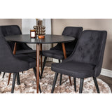 Plaza, Velvet Deluxe Rund matgrupp Svart, Svart